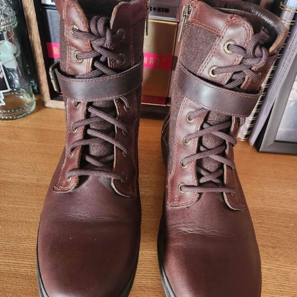 UGG Dark Brown Combat Boots - Picture 2 of 5